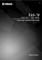 Yamaha YAS-70-U - Owners Manual 